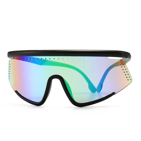 Occhiali Da Sole Sportivi Ciclismo Montatura PC Sovradimensionata UV400 Antivento Traspirante Per Uomo Donna