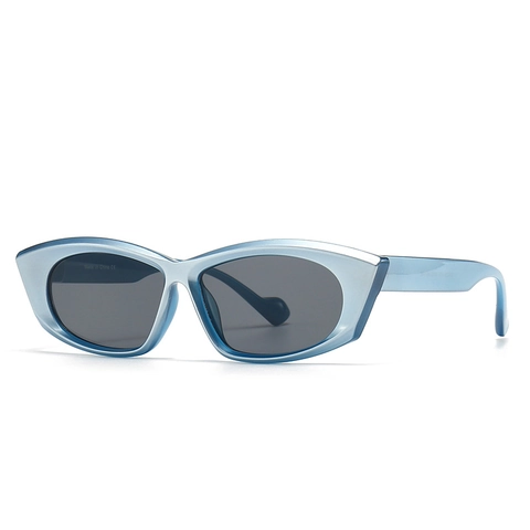 Damen Katzenaugen Sonnenbrille UV400 Schutz Polygonal Geometrisch Kunststoffrahmen Vintage Retro Trendy Outdoor Brille