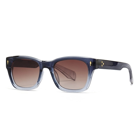 Retro Square Frame Sunglasses For Women Fashion UV400 Protection Plastic Metal Rivet Decor Decorative Sun Glasses Eyewear