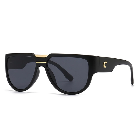 Fashion Butterfly Sunglasses For Women PC Frame AC Lens UV Protection Vintage Oversize Metal Bridge Golden C Decor Shades