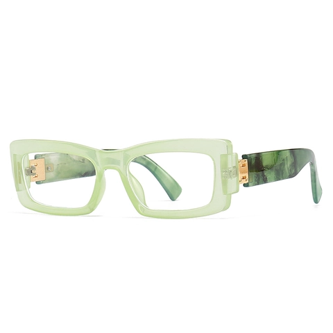 Rectangle Anti Blue Light Glasses For Women Men Retro Small Frame Eyewear UV400 Marble Pattern Temple Fashion Eyeglasses