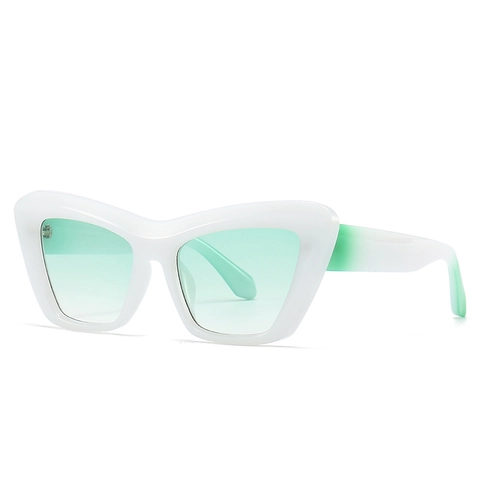 Damen Retro Katzenaugen Sonnenbrille UV400 Schutz PC Rahmen Verlaufsgläser Mode INS Style Brille Für Outdoor Reisen