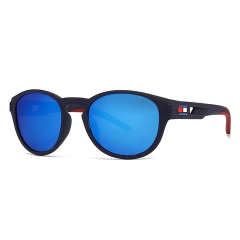 Occhiali Da Sole Polarizzati Rotondi Montatura Metallo PC UV400 Lenti Specchio Retro Moda Sport All Aperto Uomo Donna