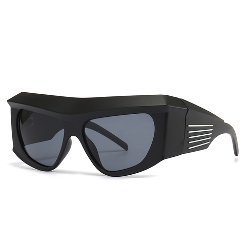 Futuristische Oversized Shield Zonnebril UV400 Bescherming PC Frame Vierkante Wielersport Y2K Sportbril