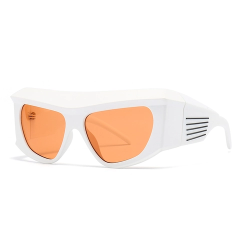 Futuristische Oversized Shield Zonnebril UV400 Bescherming PC Frame Vierkante Wielersport Y2K Sportbril
