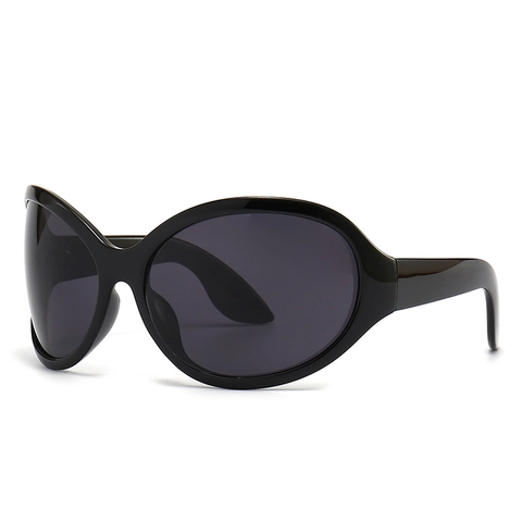 Futuristische Übergroße Wrap Sonnenbrille UV400 Schutz PC Rahmen Vintage Schmetterling Brillen Für Damen Herren