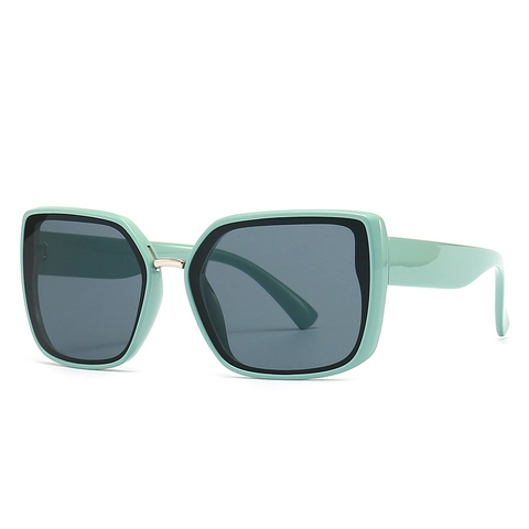 Gafas De Sol Cuadradas Grandes Vintage Retro Montura PC Lentes Degradadas Protección UV400 Puente Metálico Gafas
