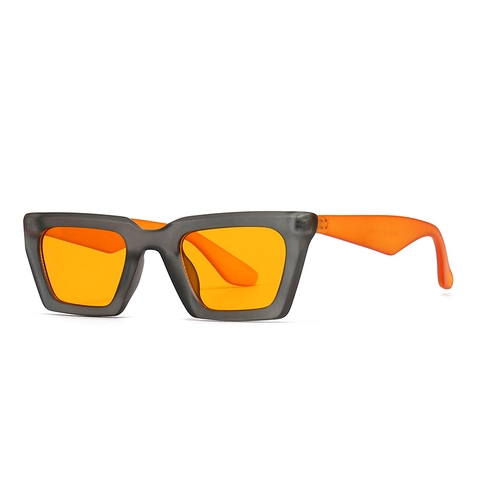 Gafas de Sol Modernas de Ojo de Gato Marco Estrecho UV400 Polarizadas PC Cuadradas Gafas de Moda Tendencia para Hombres Mujeres Viajes al Aire Libre