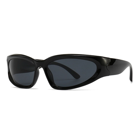 Sonnenbrille Retro Y2K Futuristisch Oval Wrap Around Outdoor Sport Radfahren Fahren PC Kunststoffrahmen UV400 Herren Damen