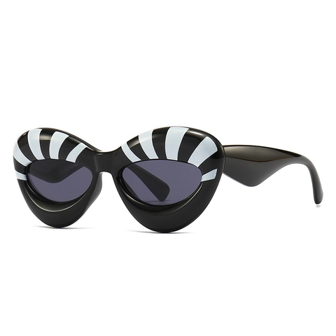 Futuristische Übergroße Sonnenbrille Mit Dickem Rahmen UV400 Schutz Avantgarde Aufgeblasener Blasenstil Für Damen Und Herren