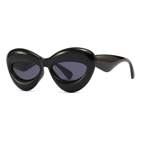 Futuristische Übergroße Sonnenbrille Mit Dickem Rahmen UV400 Schutz Avantgarde Aufgeblasener Blasenstil Für Damen Und Herren
