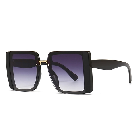 Übergroße Quadratische Sonnenbrille Mit Metallsteg PC Rahmen UV400 Schutz Mode Vintage Cat Eye Brillen Damen