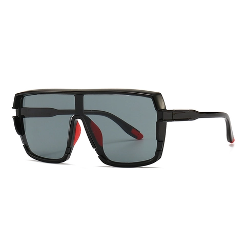 Oversized Shield Sunglasses PC Frame UV400 Protection One Piece Flat Top Retro Sporty Fashion For Men Women