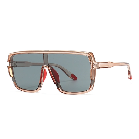 Oversized Shield Sunglasses PC Frame UV400 Protection One Piece Flat Top Retro Sporty Fashion For Men Women
