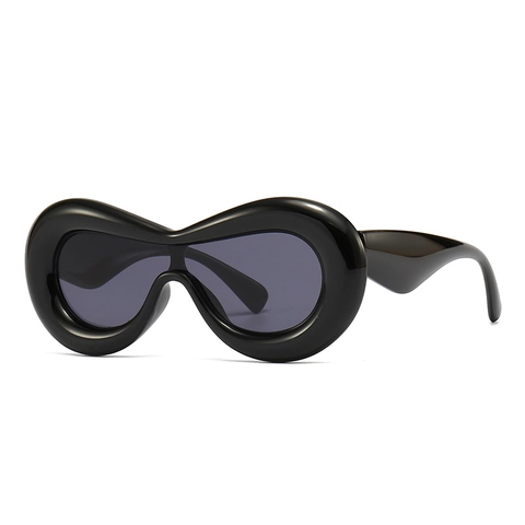 Futuristische Aufgeblasene Puffy Sonnenbrille Dicker Rahmen Oversize UV-Schutz Brillen Damen Herren Retro Stil Neuheit