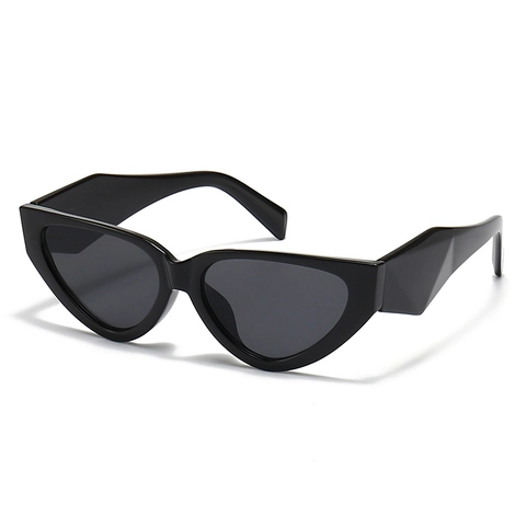 Occhiali Da Sole Cat Eye Vintage Montura Piccola Stretta Protezione UV400 PC Aste Larghe Geometriche Moda Per Donne