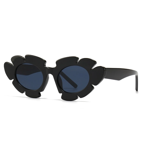 Retro Oversized Flower Shaped Sunglasses UV400 Protection PC Frame Resin Lens Petal Edge Fashion Eyewear For Women Girls