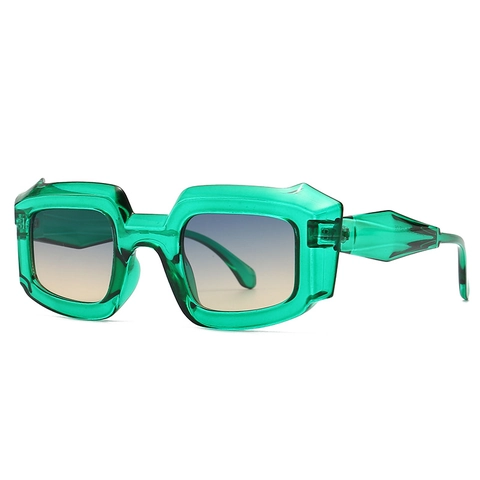 Modern Trendy Geometrische Quadratische Sonnenbrille Für Damen Herren PC Rahmen UV400 Schutz Vintage Oversized Mode Brillen Street Style