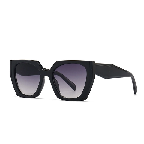 Occhiali Da Sole Cat Eye Oversize Per Donna Uomo Moda Montura Quadrata Plastica Protezione UV400 Lenti Sfumate Retro Di Tendenza