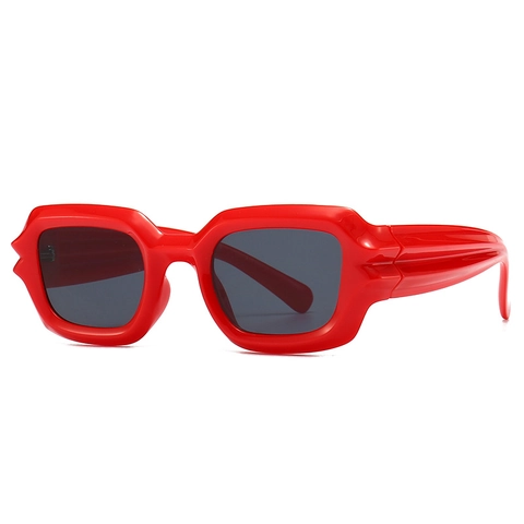 Gafas De Sol Rectangulares De Moda Marco PC Protección UV400 Retro Moderno Patillas Texturizadas Para Mujeres Hombres