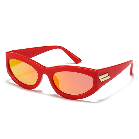 Mode Katzenauge Sonnenbrille Polarisierte PC Linsen UV400 Schutz Kunststoffrahmen Goldene Metall Akzente Retro Street Style Damen