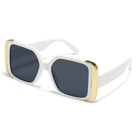 Modern Oversized Square Cat Eye Sunglasses For Women PC Frame UV400 Protection Metal Trim Vintage Fashion Eyewear