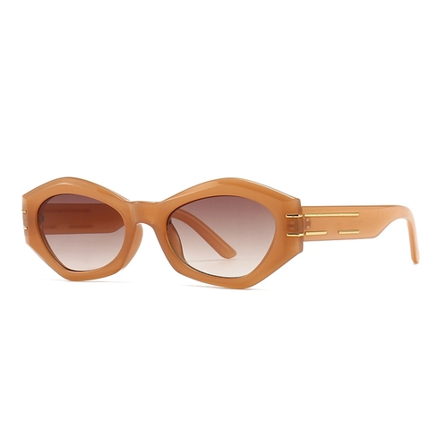 Geometrische Cat Eye Sonnenbrille Polarisiert UV400 Schutz Kunststoffrahmen Harzlinsen Metalldekoration Schmetterlingsform Für Damen Trendy Modern