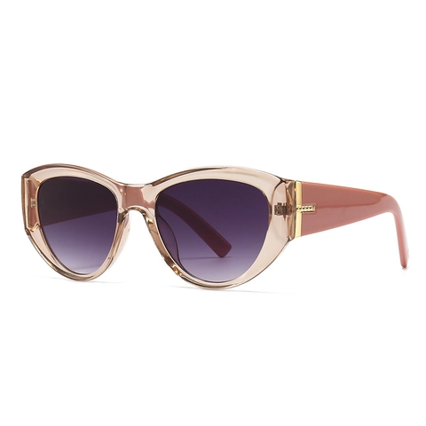 Mode Katzenaugen Sonnenbrille Für Damen Retro Verlaufsgläser UV400 Schutz Metall T Dekor Schmetterlingsrahmen Vintage Brillen