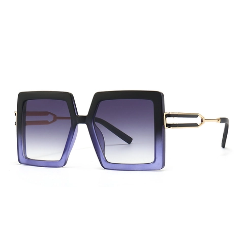 Large Square Frame Sunglasses Vintage Fashion PC Metal UV400 Protection Outdoor Eyewear For Women