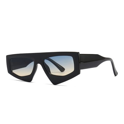 Geometrische Irreguläre Rahmen Sonnenbrille PC Material UV400 Schutz Übergroß Retro Avantgarde Trendig Unisex
