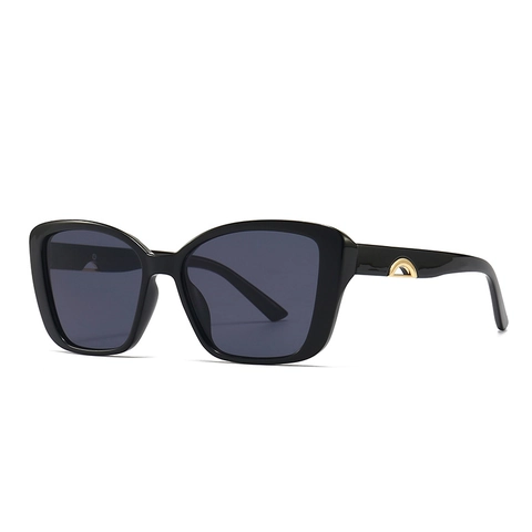 Lunettes De Soleil Œil De Chat Femmes Grand Cadre PC UV400 Verres Dégradés Vintage Mode Métal
