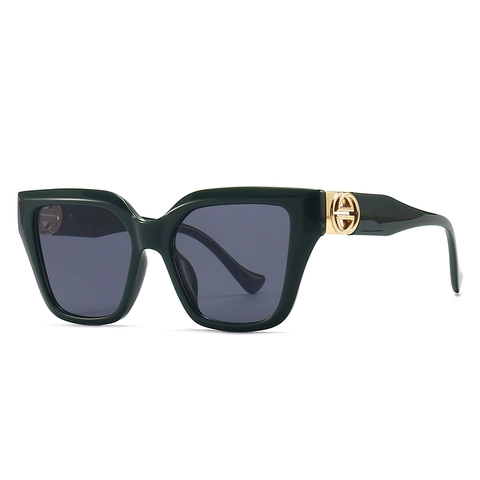 Occhiali Da Sole Cat Eye Montatura Grande Protezione UV400 Moda Retrò Montatura In Plastica Metallo Per Uomo Donna