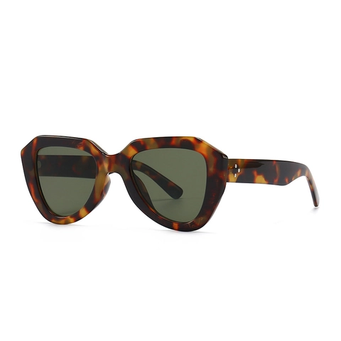 Modern Retro Hexagonal Sunglasses For Women Men Geometric Thick Frame UV400 Protection Rivet Decor Sun Glasses Outdoor Travel