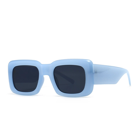 Retro Square Sunglasses For Men Women Thick Frame Rectangular Sunglasses UV400 PC Lens Fashion Eyewear Accessory