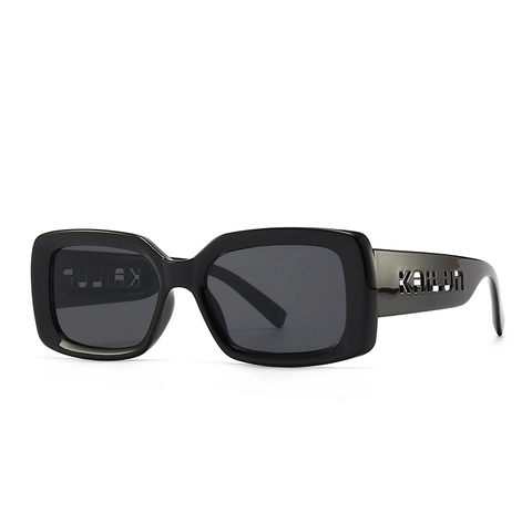 Gafas De Sol Cuadradas Retro Material PC Protección UV400 Moda Rectangular Con Patilla De Letra Hueca