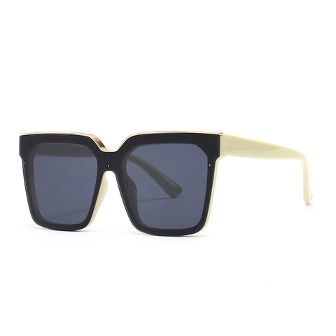 Occhiali Da Sole Quadrati Oversize Montatura PC Decoro Metallo Moda Retro Tendenza Protezione UV400 Per Donna Uomo