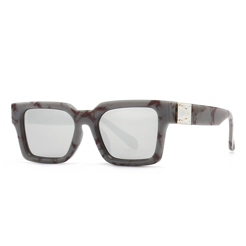 Occhiali Da Sole Quadrati Retro Motivo Marmo Protezione UV400 Montatura Grande Occhiali Alla Moda Per Donna E Uomo