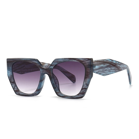Oversized Geometric Sunglasses PC Frame UV400 Protection Gradient Lens Fashion Eyewear For Women
