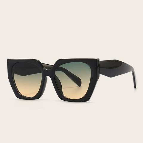 Oversized Geometric Sunglasses PC Frame UV400 Protection Gradient Lens Fashion Eyewear For Women