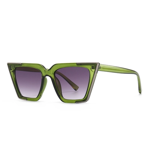 Gafas De Sol Ojo De Gato Para Mujer Modernas De Gran Tamaño Montura PC Decoración Metal Protección UV Retro Cuadradas Estilo INS