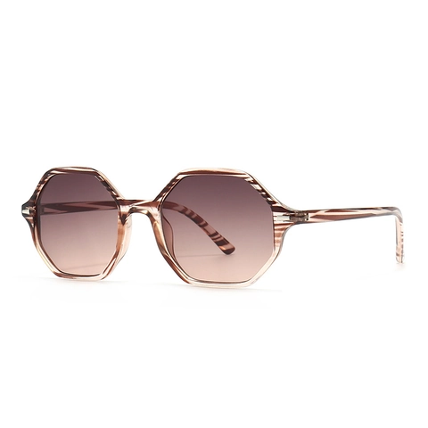 Lunettes De Soleil Hexagonales Rétro Monture Durable Protection UV400 Anti Lumière Bleue Lunettes Géométriques Style Urbain