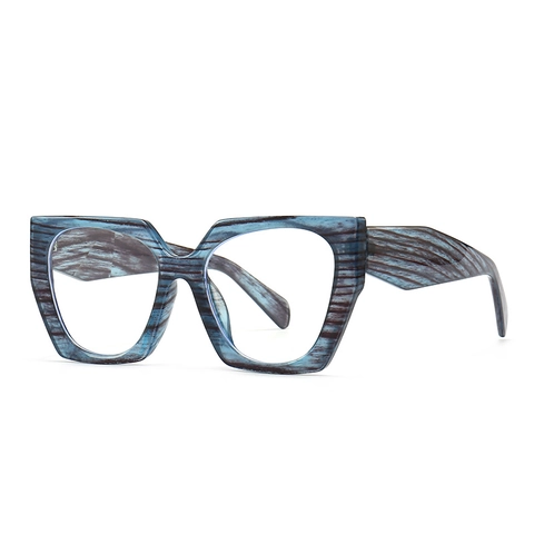 Retro Oversized Cat Eye Glasses Anti Blue Light UV400 Protection PC Geometric Frame Fashion Eyewear For Women Men