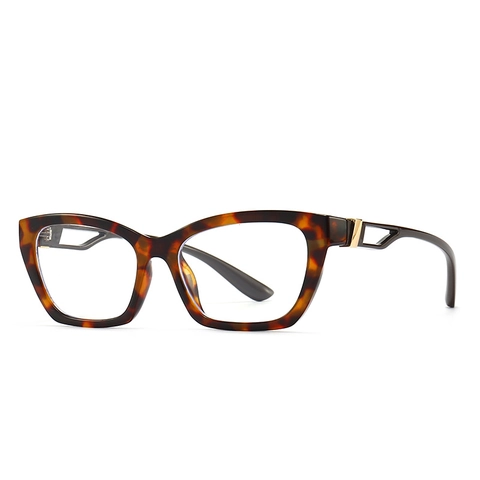Montura Per Occhiali Occhio Di Gatto Donne PC Protezione Luce Blu Occhiali Computer Con Aste In Metallo Dorato UV400