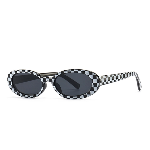 Retro Ovale Sonnenbrille UV400 Schutz Leichter PC Rahmen Vintage Mode Brillen Für Damen Herren