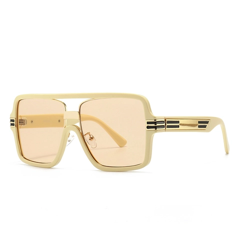 Große Quadratische Sonnenbrille PC Metall UV400 Schutz Retro Modern Streetwear Für Damen Herren