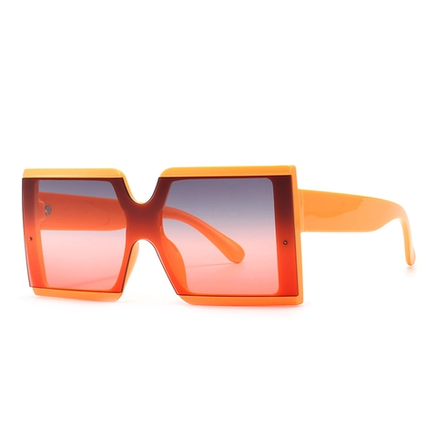 Square Sunglasses PC Frame UV400 Protection Jelly Gradient Colors Retro Oversized Shades For Women Men INS Trendy
