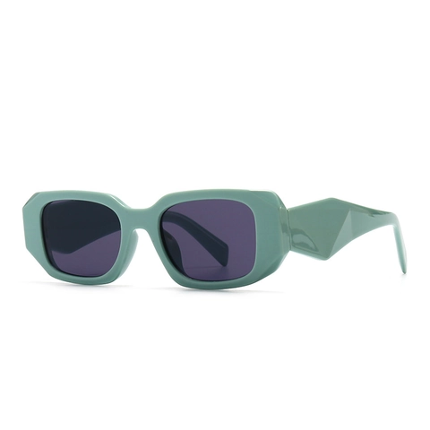 Occhiali Da Sole Rettangolari Geometrici Retro Montatura Spessa Protezione UV400 Street Style Per Uomo E Donna