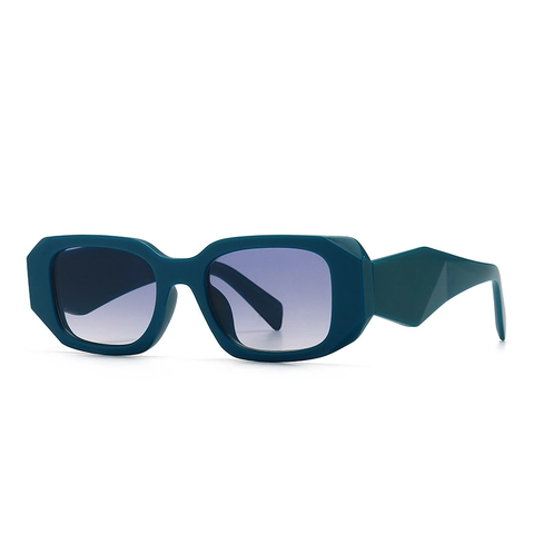 Occhiali Da Sole Rettangolari Geometrici Retro Montatura Spessa Protezione UV400 Street Style Per Uomo E Donna
