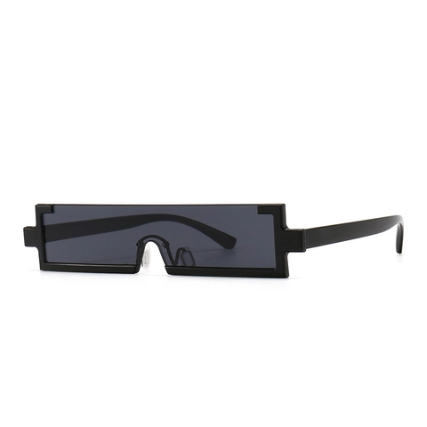 Rectangular Pixel Sunglasses Metal Frame UV400 Protection Fashion Square Eyewear Futuristic Street Style For Women Men