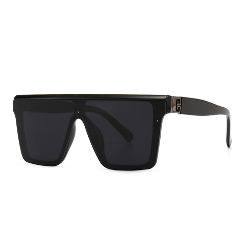 Oversized Vierkante Zonnebril Dames Flat Top PC Frame UV400 Bescherming Gradiënt Lenzen Retro Mode Trendy Brillen